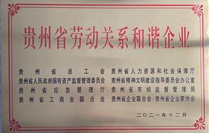 喜訊！川恒股份榮獲 “2021年度貴州省勞動關系和諧企業(yè)” 稱號